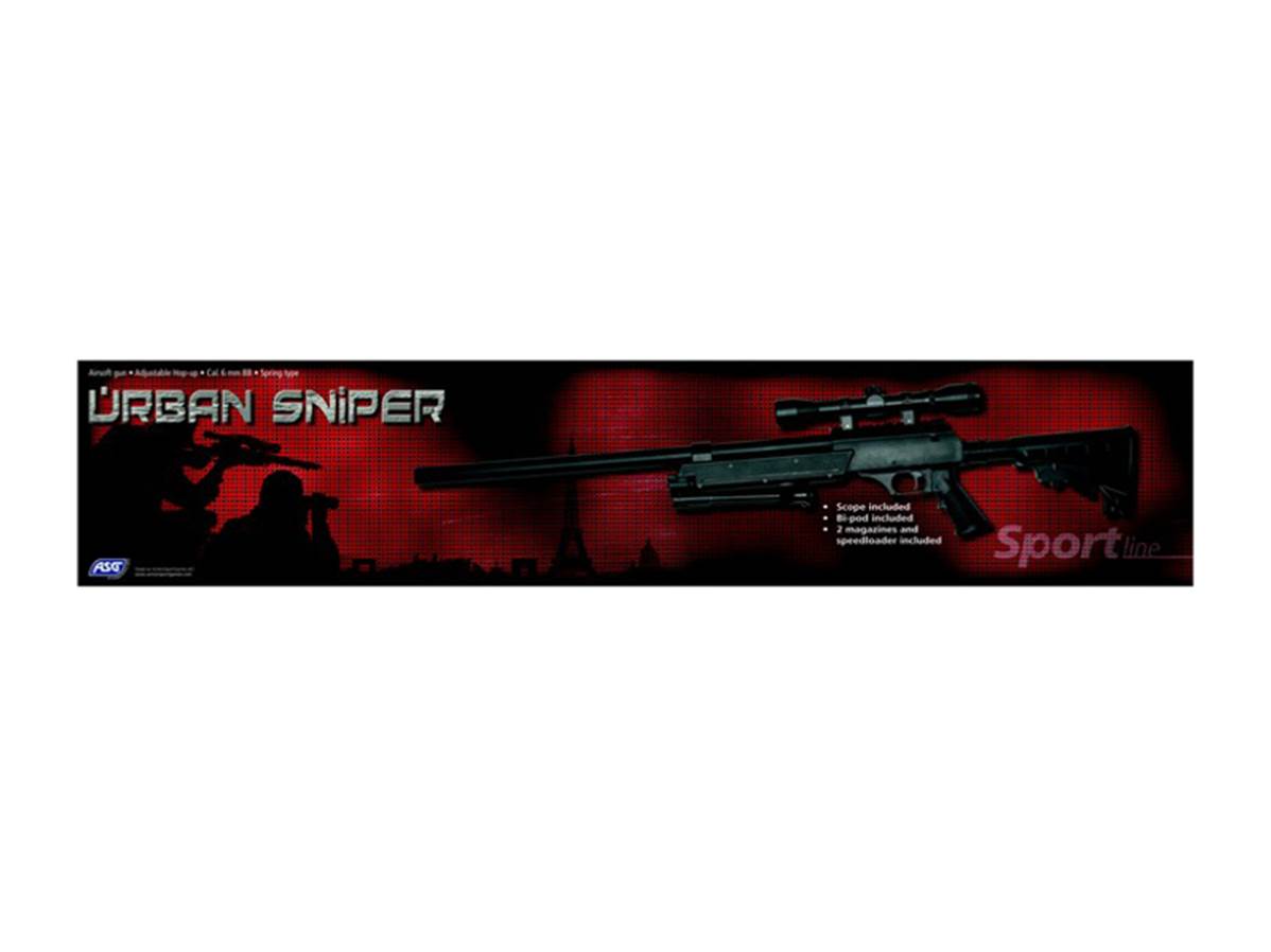 ASG Urban Sniper Noir Spring 1,8 J – Pack complet