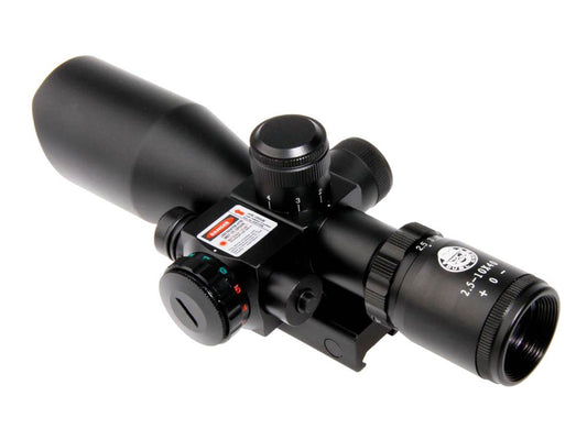 Duel Code Lunette de visée 2,5-10x40 rouge/vert avec laser
