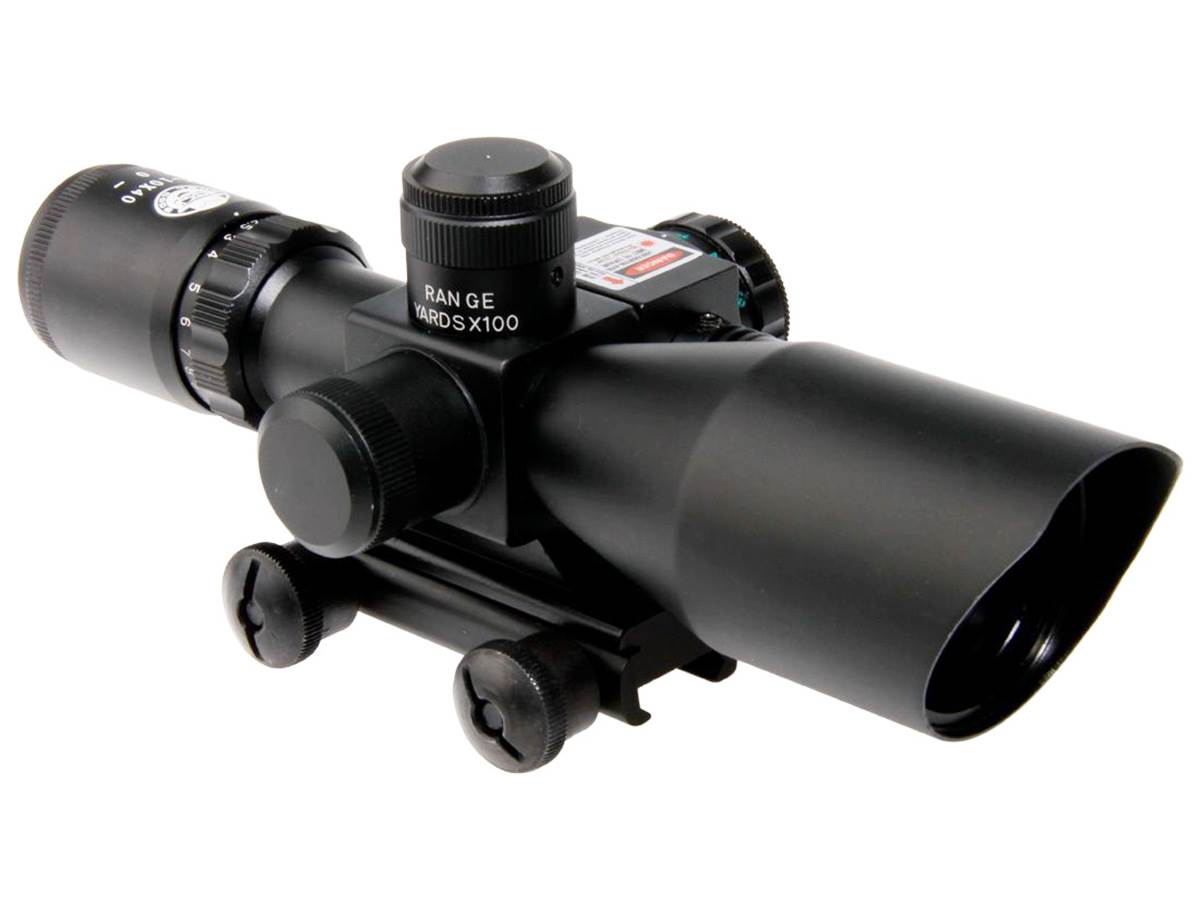 Duel Code Lunette de visée 2,5-10x40 rouge/vert avec laser